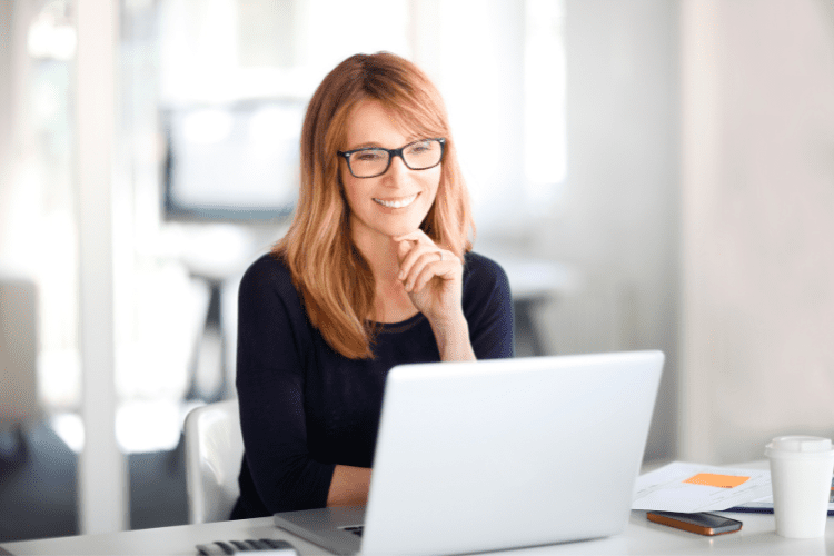 woman using laptop computer